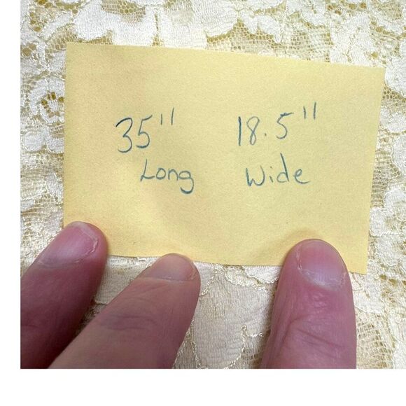 Vintage Yellow Floral Lace Fabric 35" Long 18.5" Wide Design Lingerie Panel - Picture 3 of 3